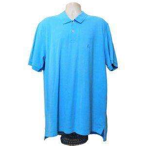Brooks Bros. Performance Polo Shirt XL Blue Short Sleeve 100% Cotton